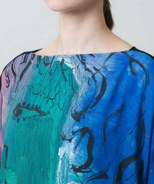 HIROKO KOSHINO / ヒロココシノ カットソー | 絵画フェイスプリントカットソー /日本製/洗える | 詳細4