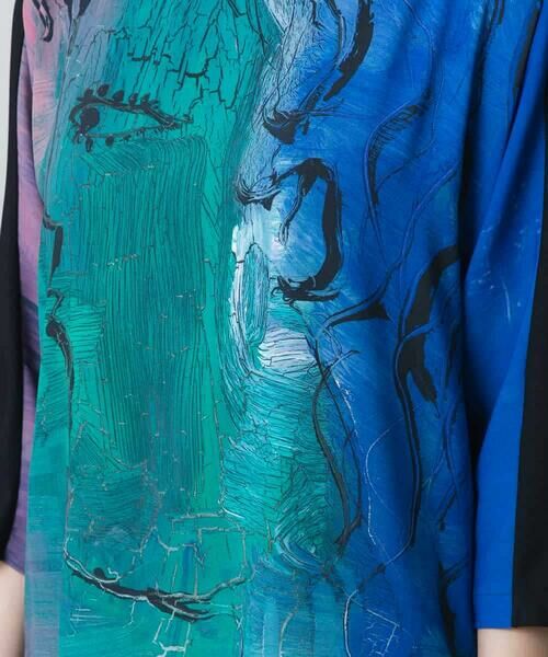 HIROKO KOSHINO / ヒロココシノ カットソー | 絵画フェイスプリントカットソー /日本製/洗える | 詳細7