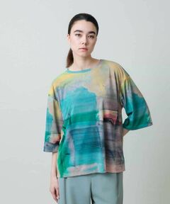 HIROKO KOSHINO / ヒロココシノ カットソー | スムースジャージーアートTシャツ/日本製/洗える