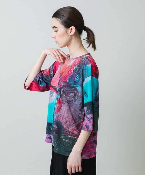 HIROKO KOSHINO / ヒロココシノ カットソー | スムースジャージーアートTシャツ/日本製/洗える | 詳細1