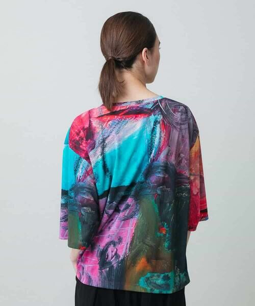 HIROKO KOSHINO / ヒロココシノ カットソー | スムースジャージーアートTシャツ/日本製/洗える | 詳細2