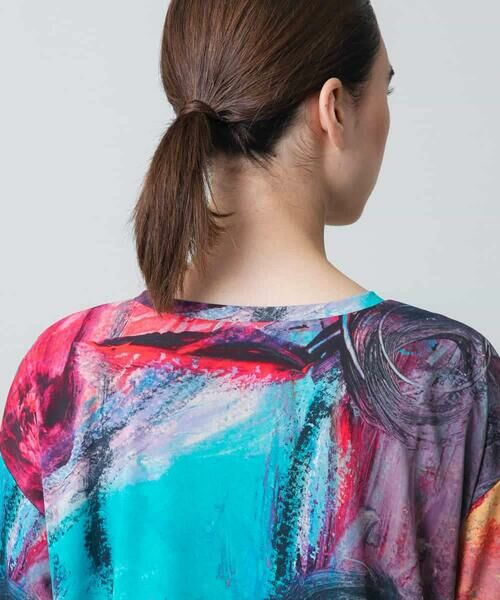 HIROKO KOSHINO / ヒロココシノ カットソー | スムースジャージーアートTシャツ/日本製/洗える | 詳細3