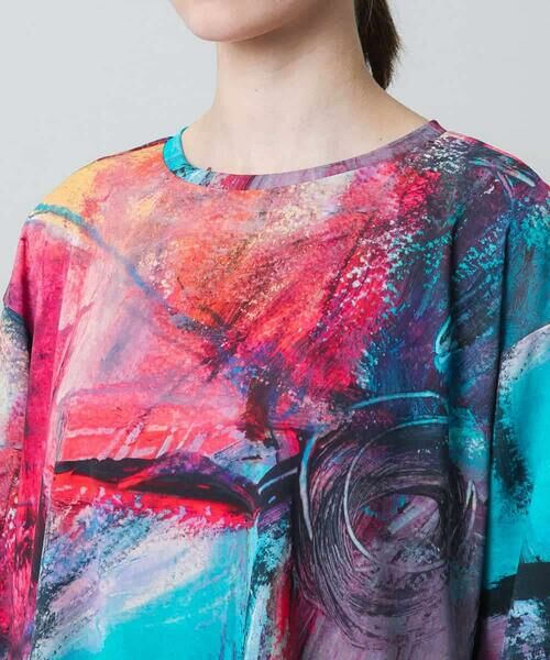 HIROKO KOSHINO / ヒロココシノ カットソー | スムースジャージーアートTシャツ/日本製/洗える | 詳細4