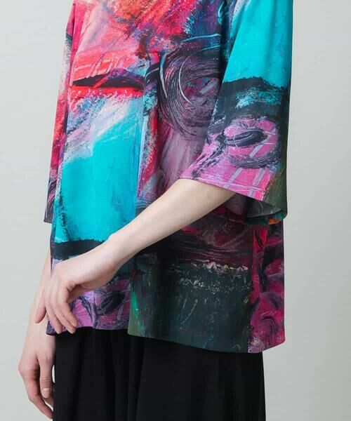 HIROKO KOSHINO / ヒロココシノ カットソー | スムースジャージーアートTシャツ/日本製/洗える | 詳細5