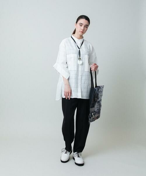 HIROKO KOSHINO / ヒロココシノ チノ・ワークパンツ | 立体タックテーパードパンツ /日本製 | 詳細10