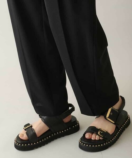 HIROKO KOSHINO / ヒロココシノ チノ・ワークパンツ | 立体タックテーパードパンツ /日本製 | 詳細6