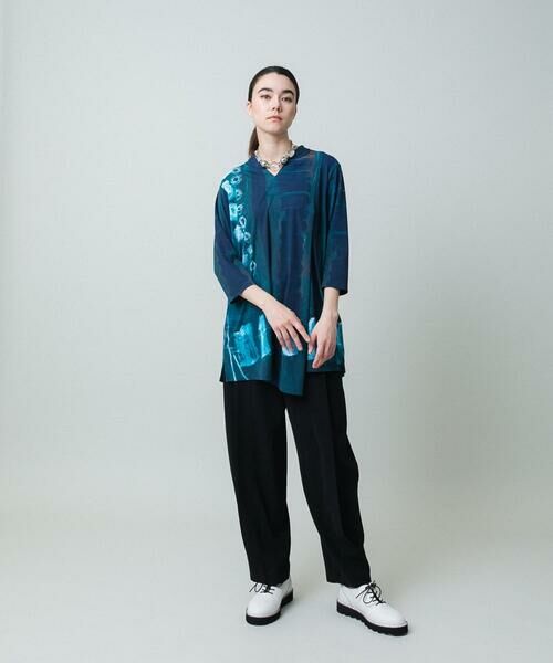 HIROKO KOSHINO / ヒロココシノ チノ・ワークパンツ | 立体タックテーパードパンツ /日本製 | 詳細9