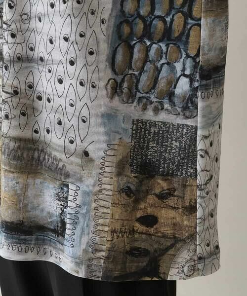 HIROKO KOSHINO / ヒロココシノ チュニック | アートプリント襟付きチュニック /日本製/洗える | 詳細6