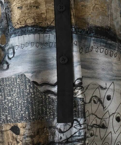 HIROKO KOSHINO / ヒロココシノ チュニック | アートプリント襟付きチュニック /日本製/洗える | 詳細7