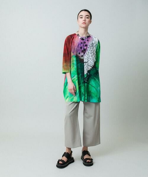 HIROKO KOSHINO / ヒロココシノ チュニック | アートプリントラグランチュニック /日本製/洗える | 詳細12