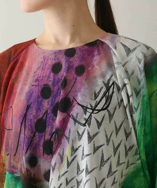 HIROKO KOSHINO / ヒロココシノ チュニック | アートプリントラグランチュニック /日本製/洗える | 詳細5