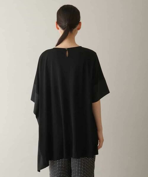 HIROKO KOSHINO / ヒロココシノ シャツ・ブラウス | 異素材ジョイントアシンメトリーブラウス/日本製/洗える | 詳細2