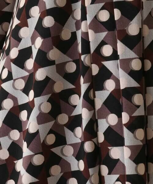 HIROKO KOSHINO / ヒロココシノ ロング・マキシ丈ワンピース | 幾何プリントチュールジャージーワンピース /日本製/洗える | 詳細10