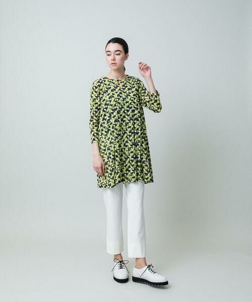HIROKO KOSHINO / ヒロココシノ チュニック | 幾何プリントチュールジャージーチュニック /日本製/洗える | 詳細8