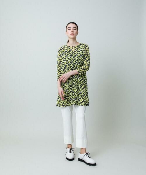 HIROKO KOSHINO / ヒロココシノ チュニック | 幾何プリントチュールジャージーチュニック /日本製/洗える | 詳細9
