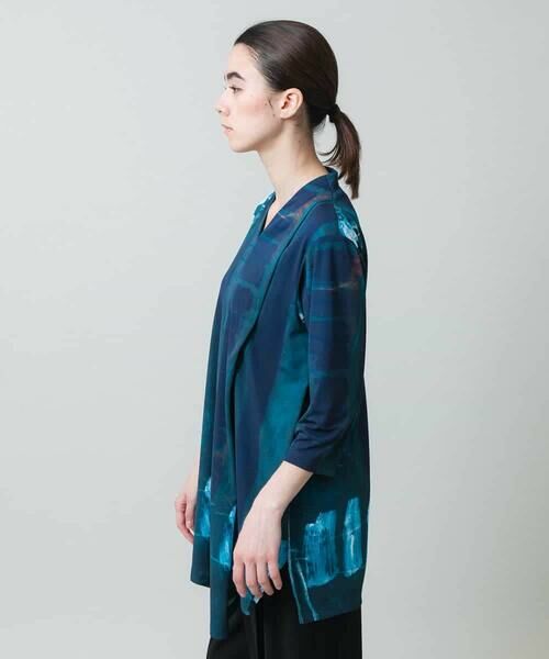 HIROKO KOSHINO / ヒロココシノ カットソー | アシンメトリーヘム絵画プリントプルオーバー /日本製/洗える | 詳細1