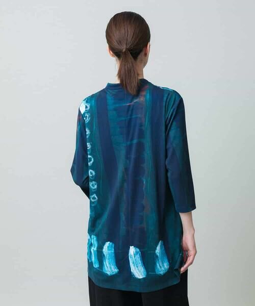 HIROKO KOSHINO / ヒロココシノ カットソー | アシンメトリーヘム絵画プリントプルオーバー /日本製/洗える | 詳細2