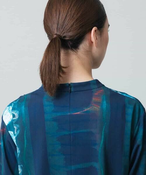 HIROKO KOSHINO / ヒロココシノ カットソー | アシンメトリーヘム絵画プリントプルオーバー /日本製/洗える | 詳細3