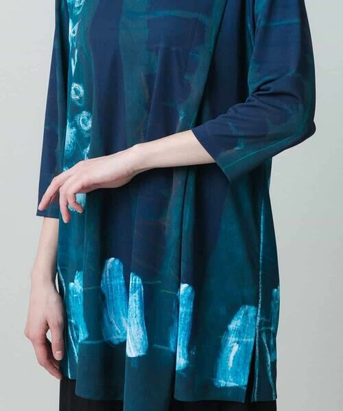 HIROKO KOSHINO / ヒロココシノ カットソー | アシンメトリーヘム絵画プリントプルオーバー /日本製/洗える | 詳細5