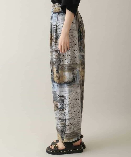 HIROKO KOSHINO / ヒロココシノ チノ・ワークパンツ | アートプリントジャージーパンツ /日本製/洗える | 詳細1
