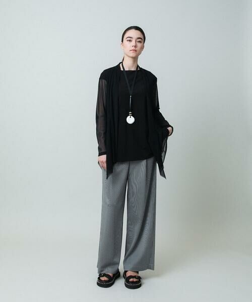 HIROKO KOSHINO / ヒロココシノ その他パンツ | ストライプジャージーシルエットパンツ /日本製/洗える | 詳細9