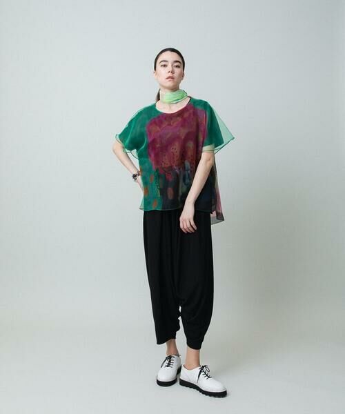 HIROKO KOSHINO / ヒロココシノ チノ・ワークパンツ | ドライポンチサルエルパンツ /日本製/洗える | 詳細10