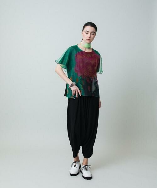 HIROKO KOSHINO / ヒロココシノ チノ・ワークパンツ | ドライポンチサルエルパンツ /日本製/洗える | 詳細9