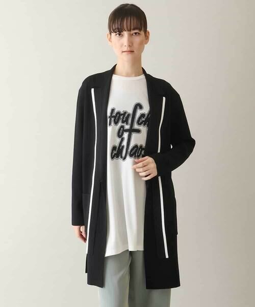 HIROKO KOSHINO / ヒロココシノ カーディガン・ボレロ | モノトーンニットカーディガン /日本製 | 詳細1