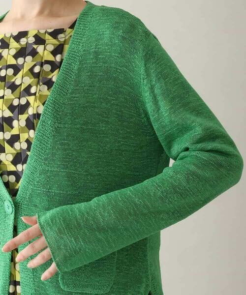 HIROKO KOSHINO / ヒロココシノ カーディガン・ボレロ | テープヤーンニットカーディガン /日本製/洗える | 詳細5