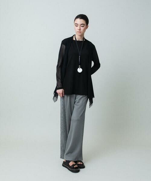 HIROKO KOSHINO / ヒロココシノ テーラードジャケット | ドレープチュールデザインジャケット/日本製/洗える | 詳細12
