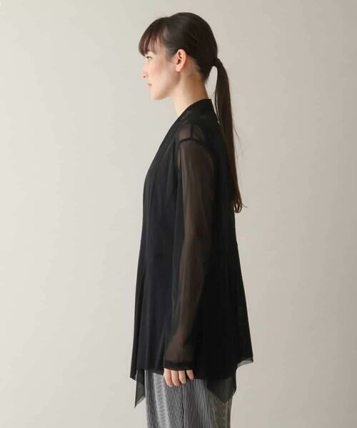 HIROKO KOSHINO / ヒロココシノ テーラードジャケット | ドレープチュールデザインジャケット/日本製/洗える | 詳細2