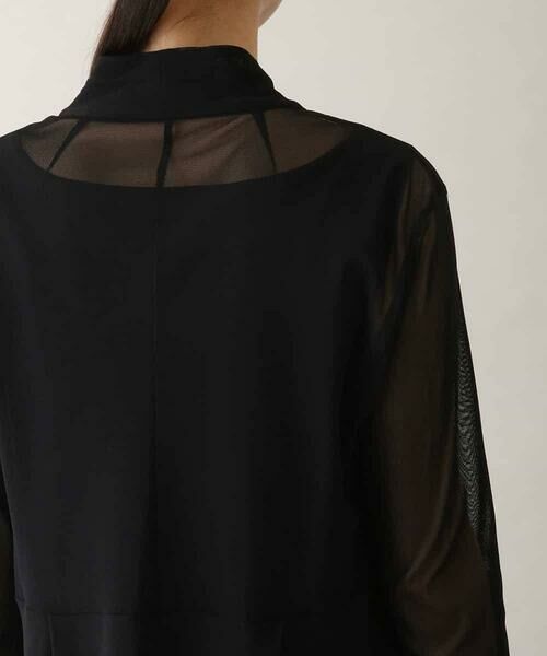 HIROKO KOSHINO / ヒロココシノ テーラードジャケット | ドレープチュールデザインジャケット/日本製/洗える | 詳細5