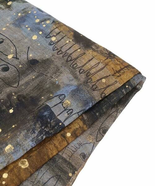 HIROKO KOSHINO / ヒロココシノ マフラー・ショール・スヌード・ストール | アートプリントシースルーストール | 詳細2