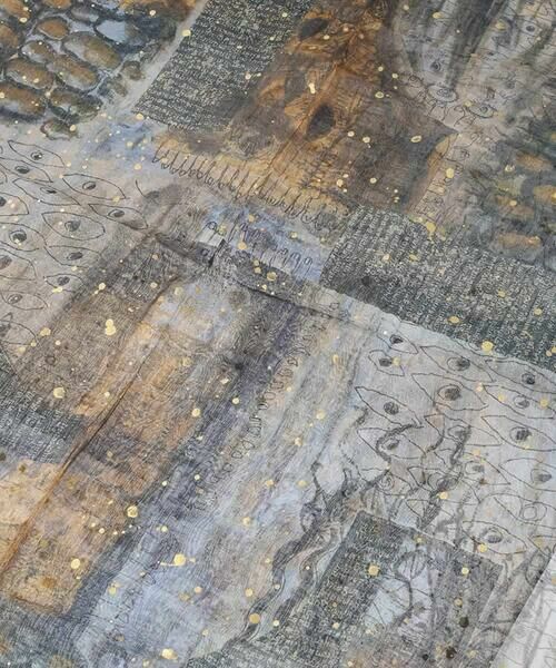 HIROKO KOSHINO / ヒロココシノ マフラー・ショール・スヌード・ストール | アートプリントシースルーストール | 詳細3