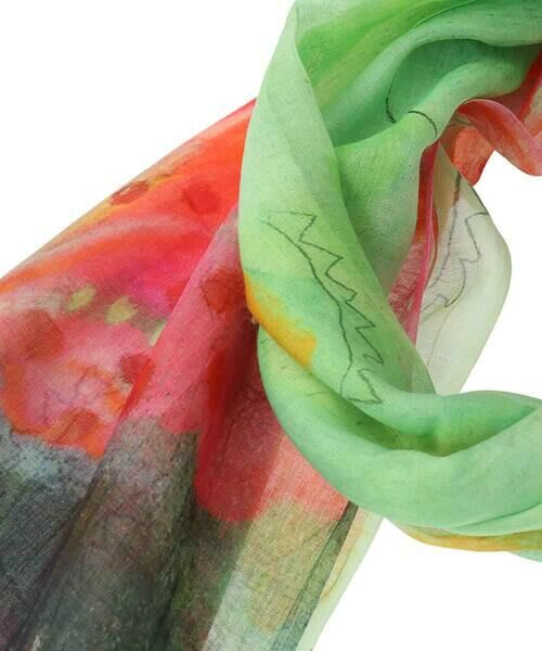 HIROKO KOSHINO / ヒロココシノ マフラー・ショール・スヌード・ストール | ウォーターフラワー柄プリントストール | 詳細5