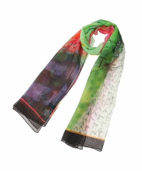 HIROKO KOSHINO / ヒロココシノ マフラー・ショール・スヌード・ストール | ウォーターフラワー柄プリントストール | 詳細6