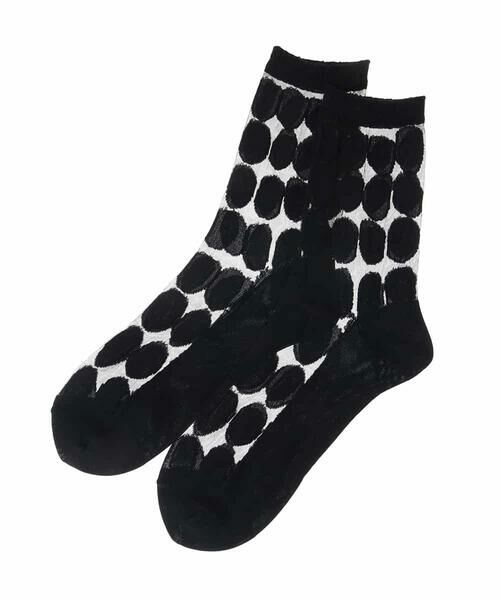 HIROKO KOSHINO / ヒロココシノ その他小物 | オーバル柄シースルーソックス/日本製 | 詳細3