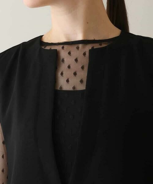 HIROKO KOSHINO / ヒロココシノ ベスト | Vカットプルオーバージレ/日本製 | 詳細3