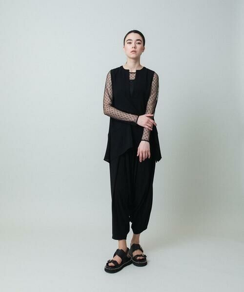 HIROKO KOSHINO / ヒロココシノ ベスト | Vカットプルオーバージレ/日本製 | 詳細9