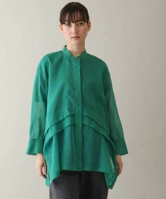 HIROKO KOSHINO / ヒロココシノ シャツ・ブラウス | ソフトオーガンジータックブラウス /洗える