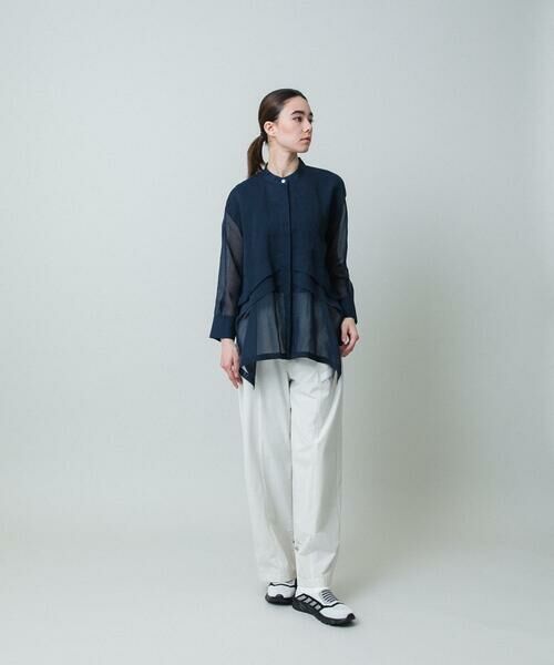 HIROKO KOSHINO / ヒロココシノ シャツ・ブラウス | ソフトオーガンジータックブラウス /洗える | 詳細12