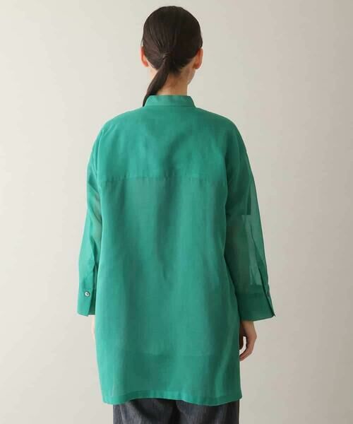 HIROKO KOSHINO / ヒロココシノ シャツ・ブラウス | ソフトオーガンジータックブラウス /洗える | 詳細3