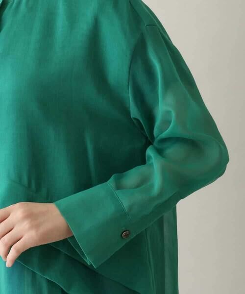HIROKO KOSHINO / ヒロココシノ シャツ・ブラウス | ソフトオーガンジータックブラウス /洗える | 詳細6