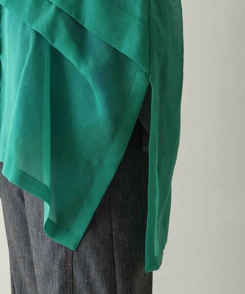 HIROKO KOSHINO / ヒロココシノ シャツ・ブラウス | ソフトオーガンジータックブラウス /洗える | 詳細7