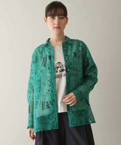 HIROKO KOSHINO / ヒロココシノ シャツ・ブラウス | モチーフ総柄プリントシャツブラウス/洗濯機で洗える