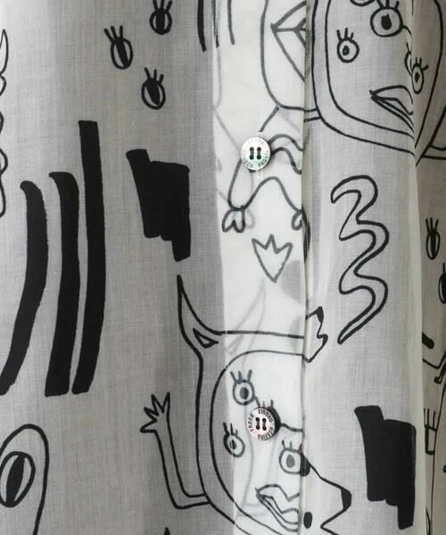 HIROKO KOSHINO / ヒロココシノ シャツ・ブラウス | モチーフ総柄プリントシャツブラウス/洗濯機で洗える | 詳細8