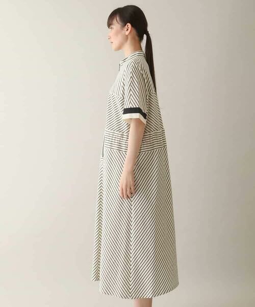 HIROKO KOSHINO / ヒロココシノ ロング・マキシ丈ワンピース | ウエストドロストストライプワンピース /洗える | 詳細2