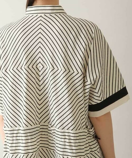 HIROKO KOSHINO / ヒロココシノ ロング・マキシ丈ワンピース | ウエストドロストストライプワンピース /洗える | 詳細6