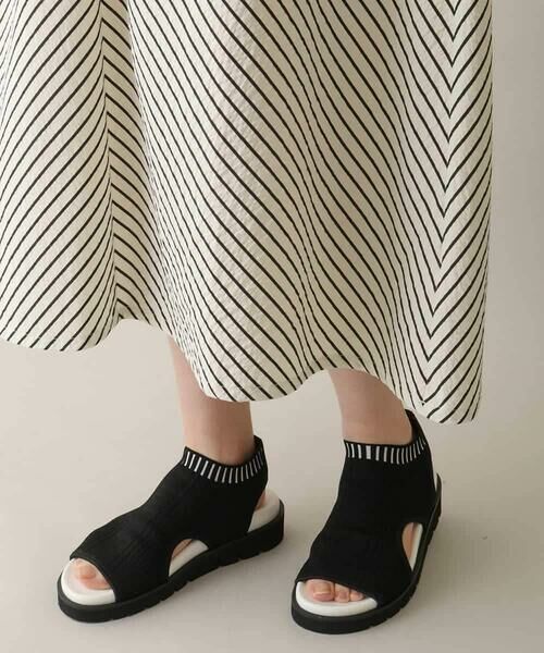 HIROKO KOSHINO / ヒロココシノ ロング・マキシ丈ワンピース | ウエストドロストストライプワンピース /洗える | 詳細9