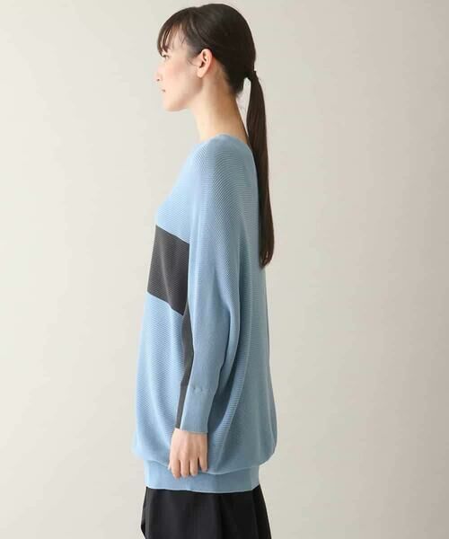 HIROKO KOSHINO / ヒロココシノ ニット・セーター | バイカラーホールガーメントドルマンニット /日本製/洗える | 詳細1